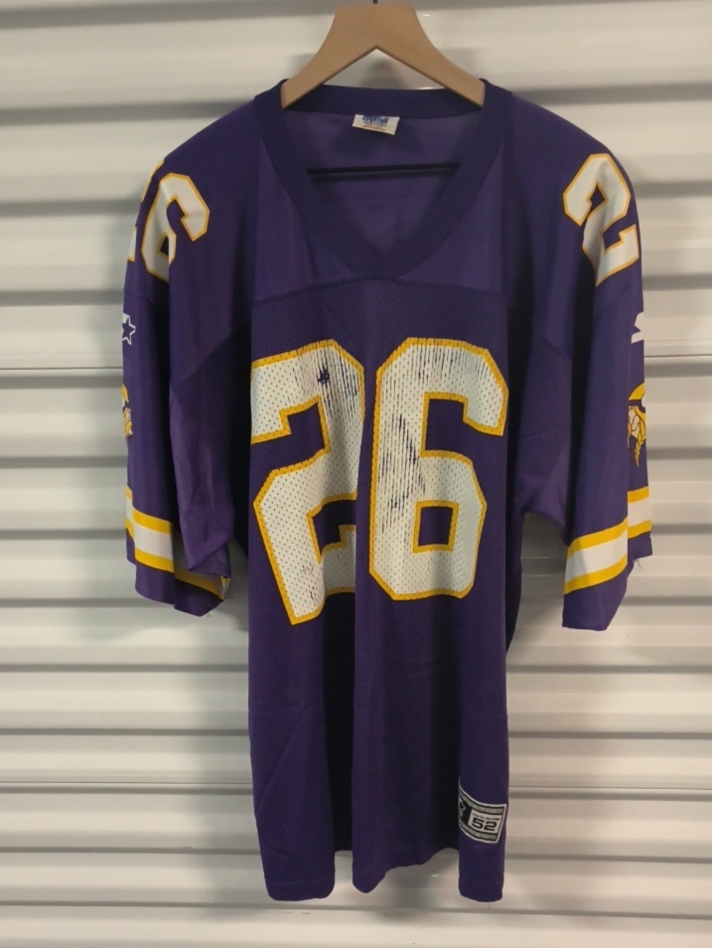 Vtg Starter NFL Minnesota Vikings Robert Smith#26 Purple Football Jersey Mens 52